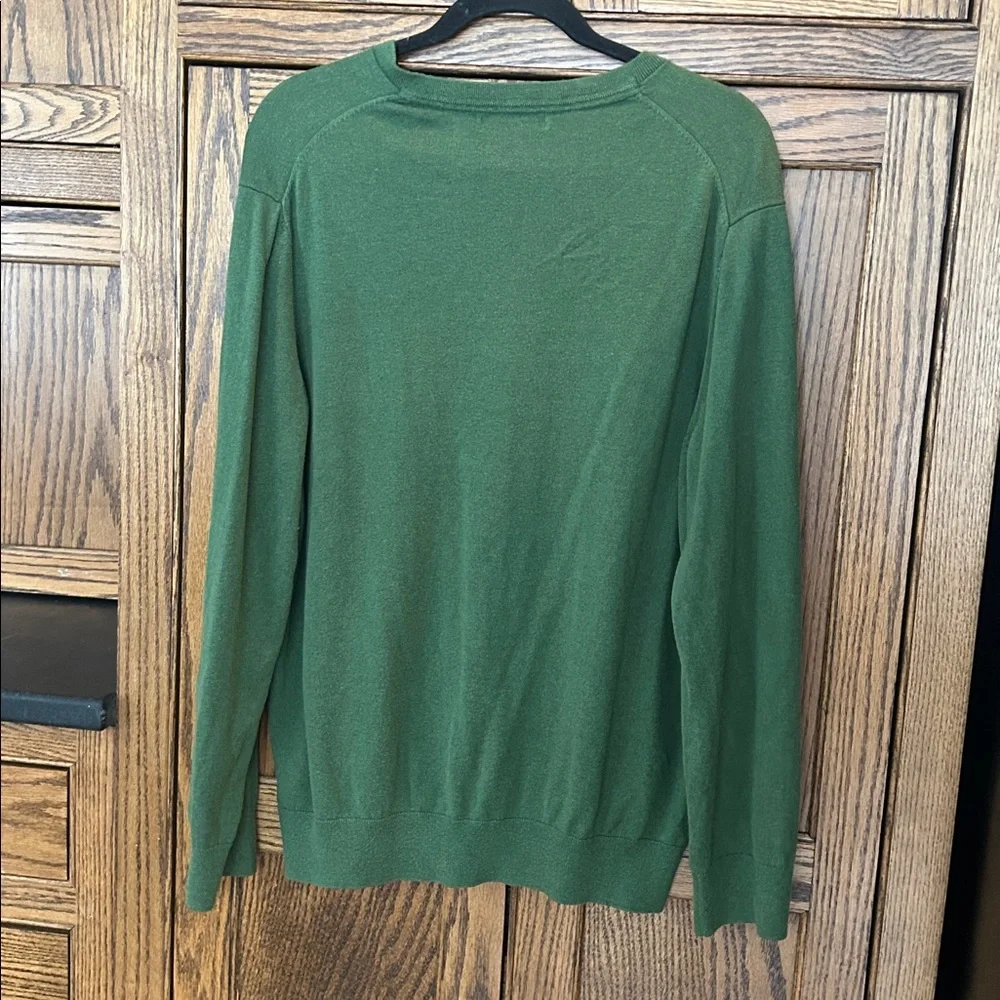 Banana Republic Luxury Blend‎ Silk Cashmere Sweater V-Neck Green Men’s XL